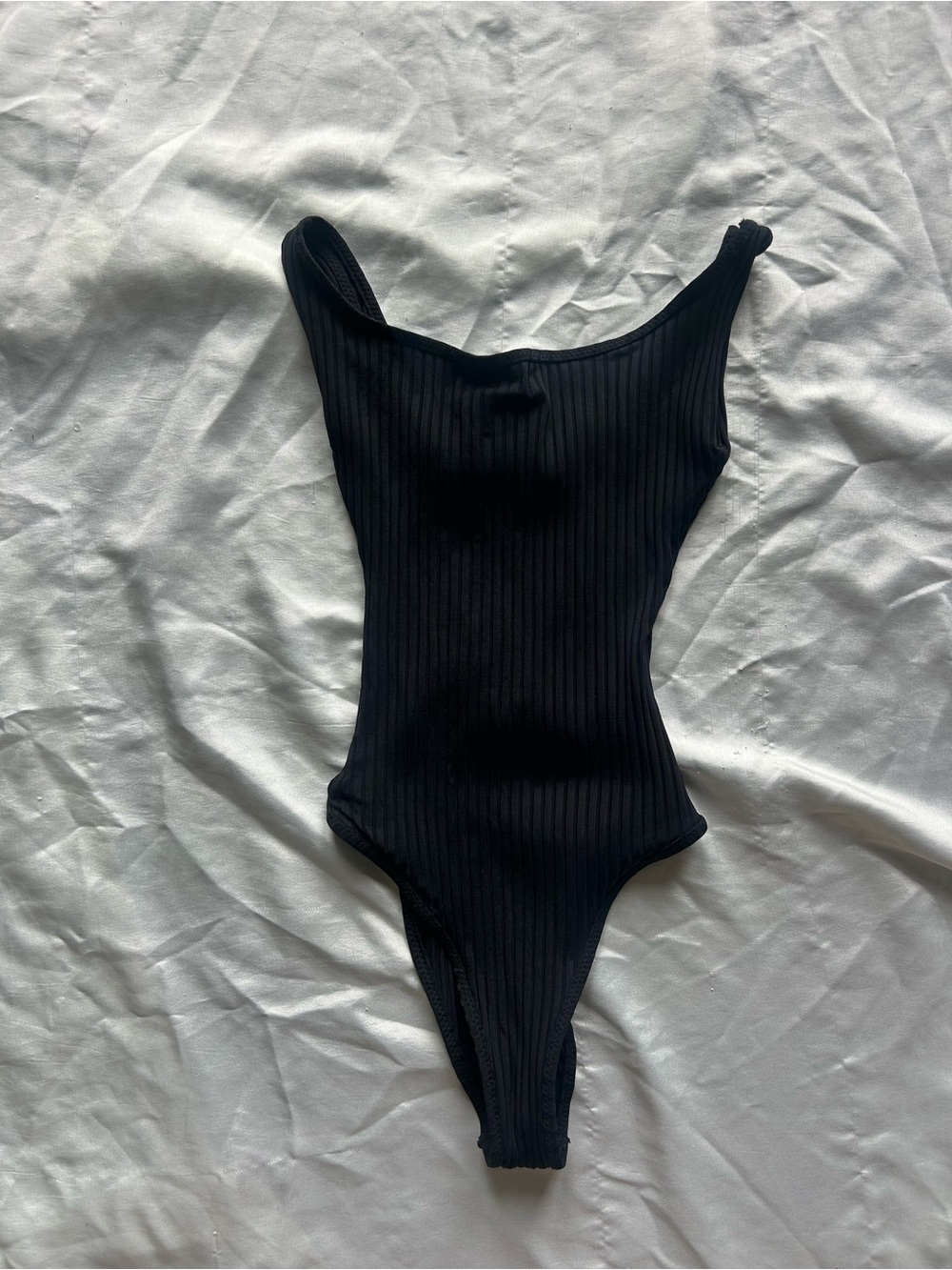 Ribbed Black Women's One-Piece Swimsuit
